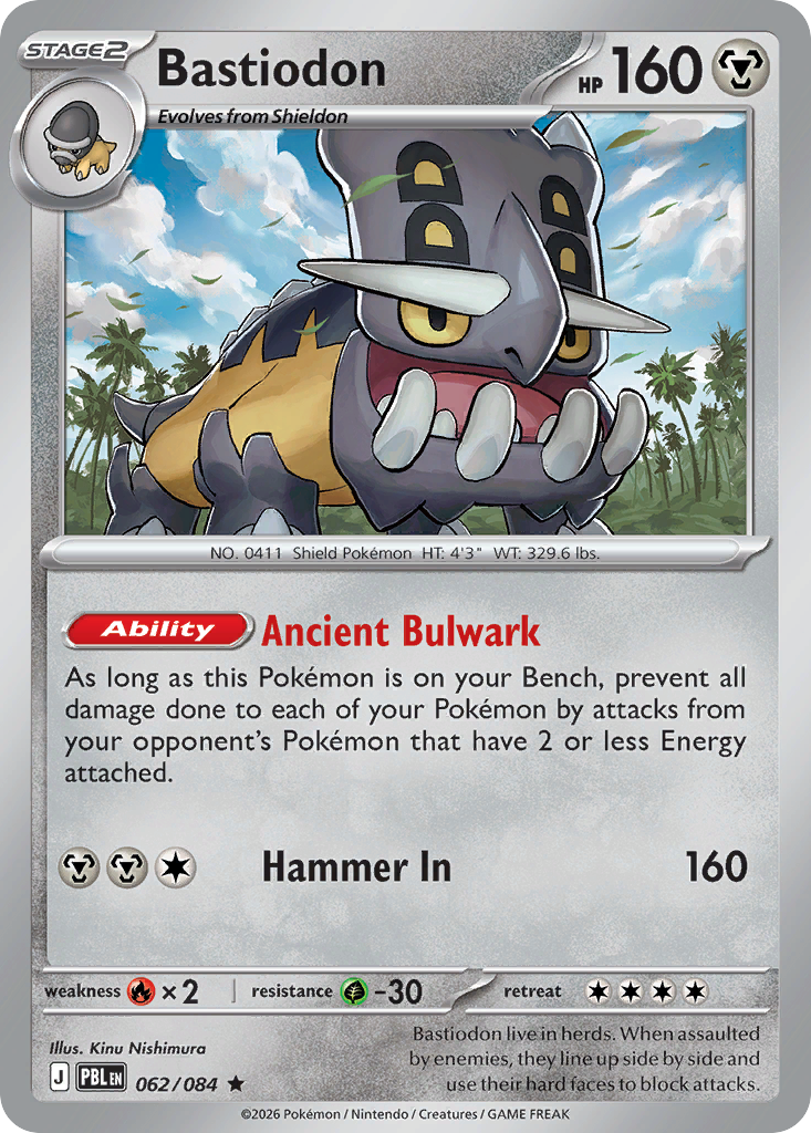Bastiodon - 62/84 - ME05: Pitch Black 62/84/ ( PBL 62 )