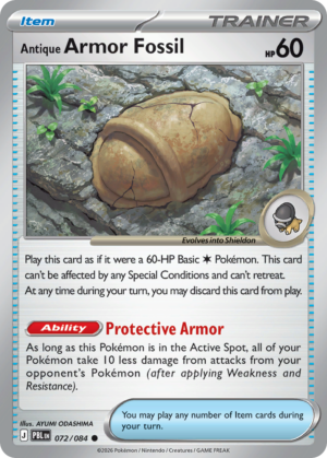 Antique Armor Fossil - 72/84 - ME05: Pitch Black 72/84/ ( PBL 72 )