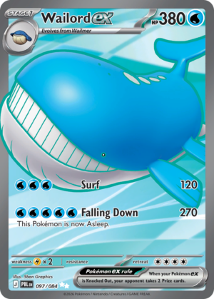 Wailord ex – 97/84 – ME05: Pitch Black 97/84/ ( PBL 97 )