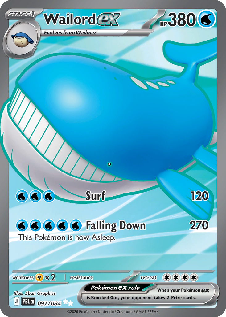 Wailord ex - 97/84 - ME05: Pitch Black 97/84/ ( PBL 97 )