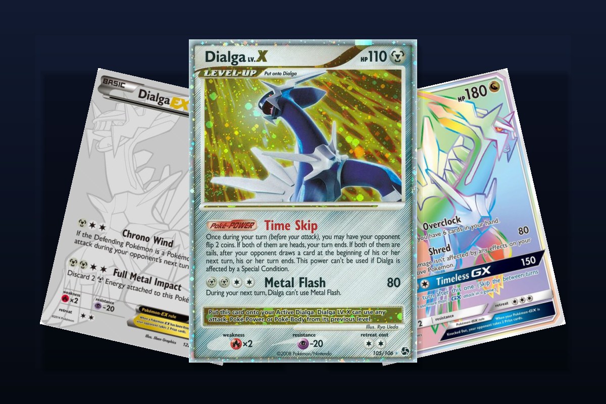 Karty Dialga z serii LV.X, EX i GX
