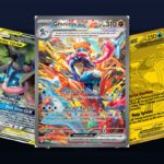Karty Pokemon Greninja: Greninja ex 214/167, Greninja i Zoroark GX oraz Mega Greninja ex