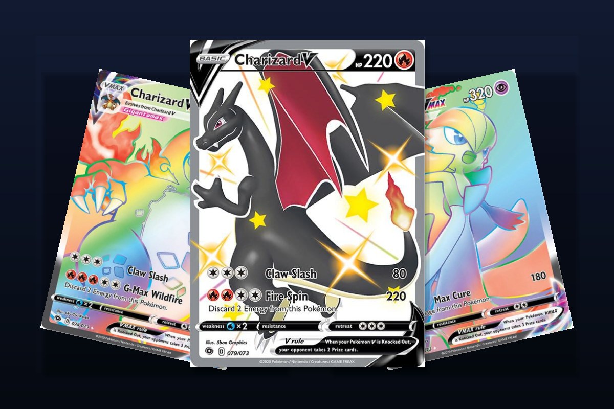 Karty Charizard V i Charizard VMAX z seta Champions Path