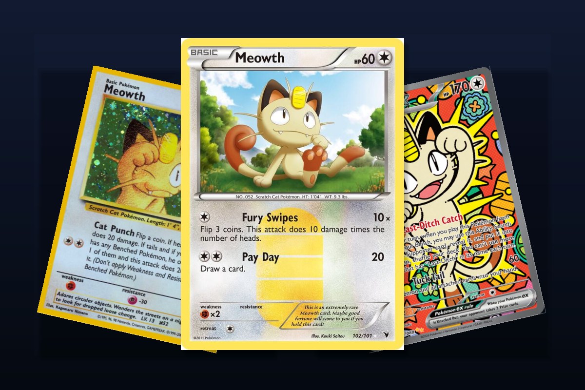 Karty Meowth - Noble Victories, WoTC Promo i Meowth ex z Perfect Order