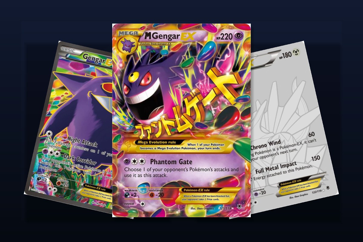 Karty M Gengar EX i Dialga EX z seta XY Phantom Forces