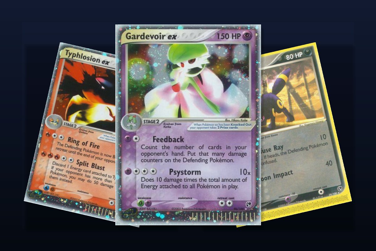 Karty z setu Pokemon EX Sandstorm