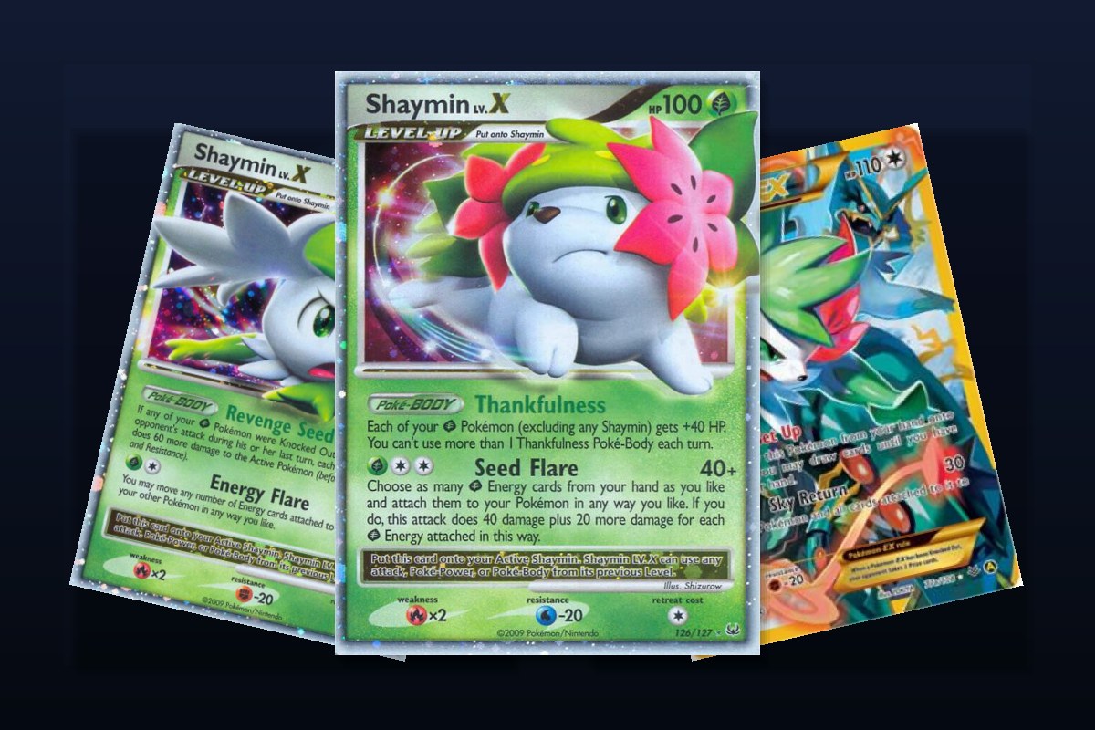 Karty Pokemon Shaymin: Lv.X Land Forme, Lv.X Sky Forme i Shaymin EX