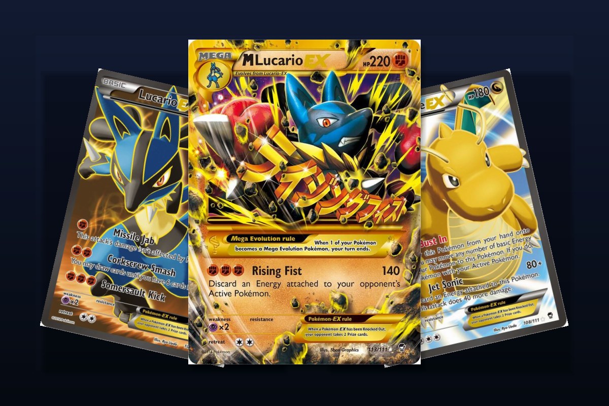 Karty z setu Pokemon XY Furious Fists