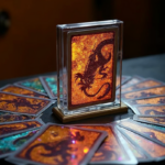 Kolekcja kart Charizard Pokemon TCG w koszulkach ochronnych