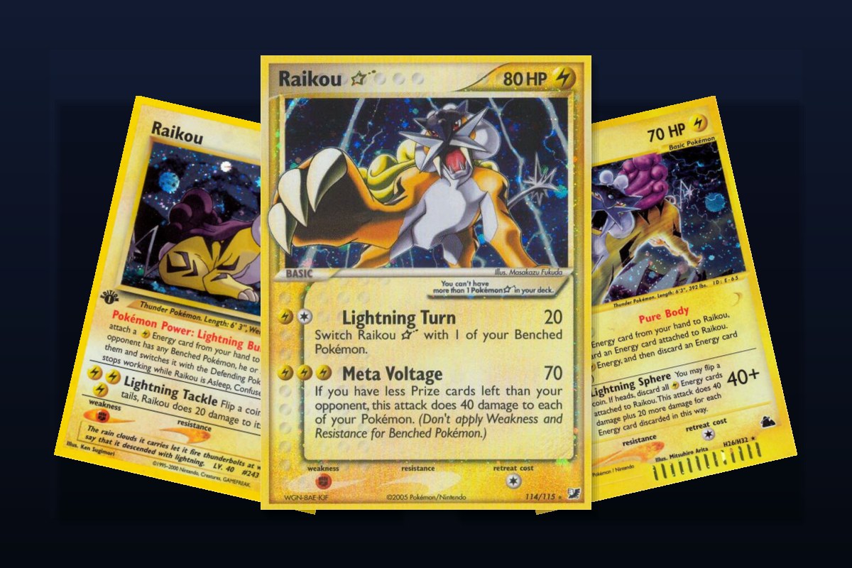 Karty Pokemon TCG Raikou - Star, Neo Revelation i Skyridge