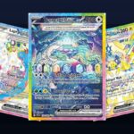 Karty z setu Pokemon TCG Stellar Crown - Terapagos ex, Lapras ex, Galvantula ex