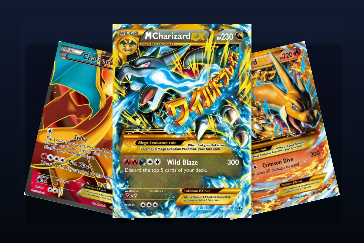 Karty M Charizard EX i Charizard EX Full Art z setu XY Flashfire