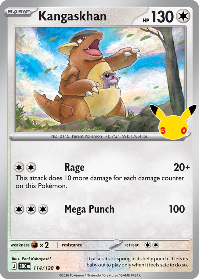Kangaskhan 114/128 – 30th Celebration