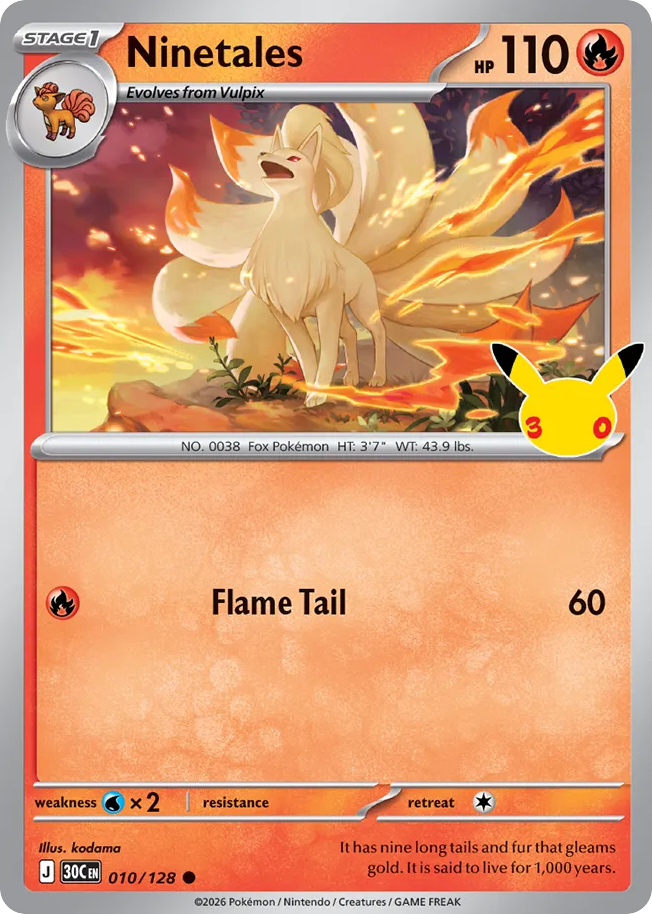 Ninetales 10/128 – 30th Celebration ( 30C 10 )