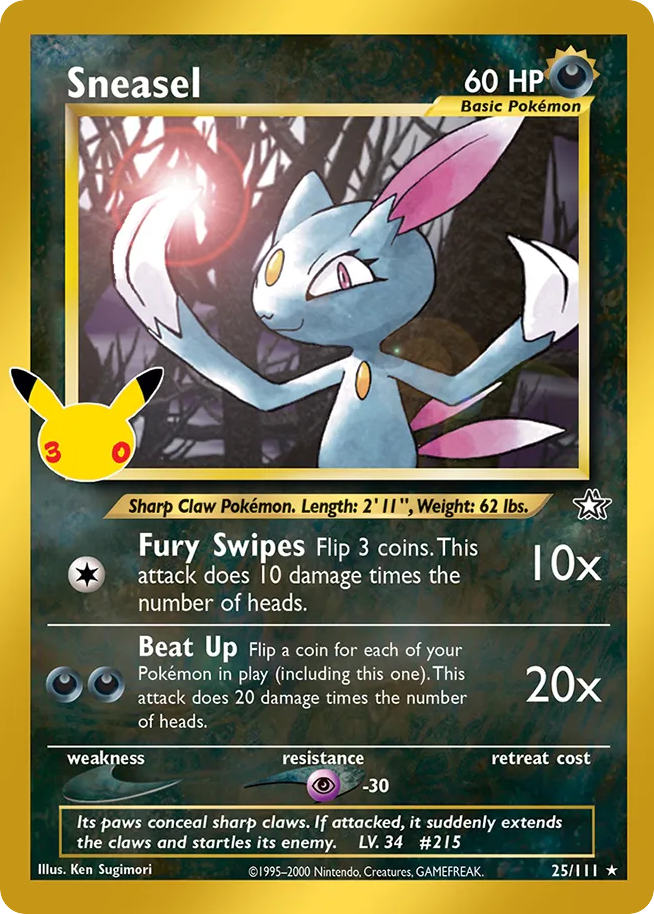 Sneasel Nr 25 – 30th Celebration: Classic Collection