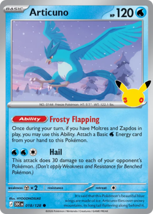 Articuno 18/128 – 30th Celebration ( 30C 18 )