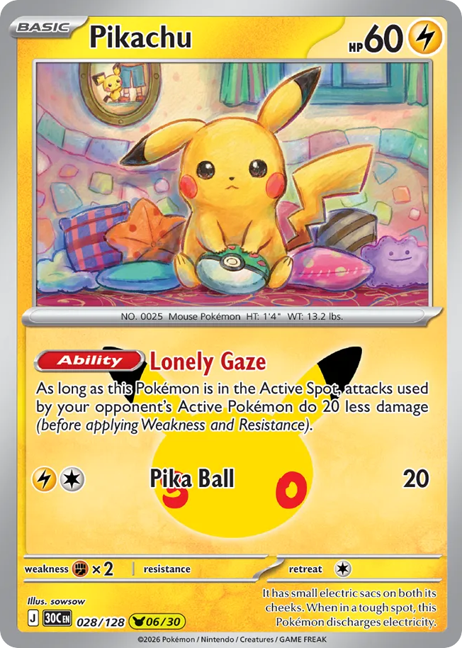 Pikachu 28/128 – 30th Celebration