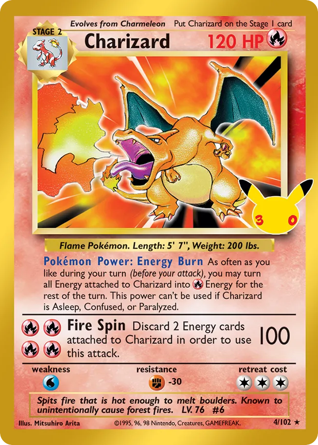 Charizard Nr 4 – 30th Celebration: Classic Collection