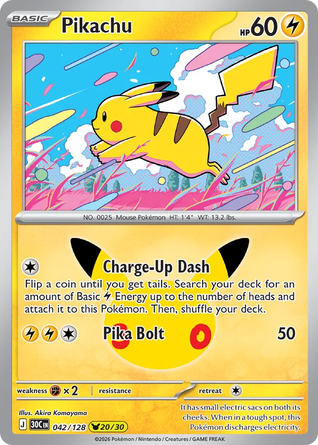 Pikachu 42/128 – 30th Celebration