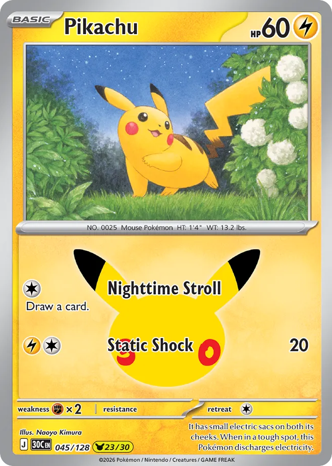Pikachu 45/128 – 30th Celebration