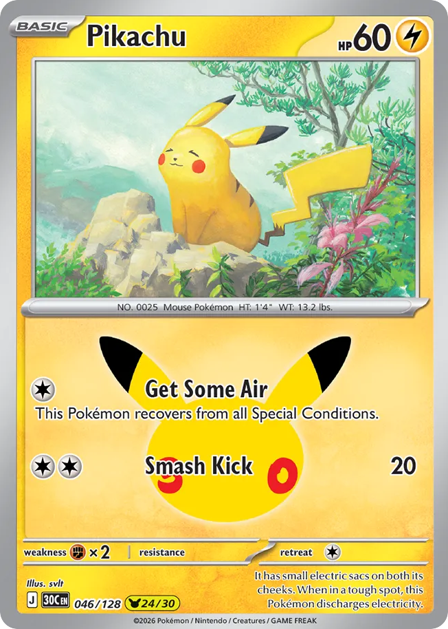 Pikachu 46/128 – 30th Celebration