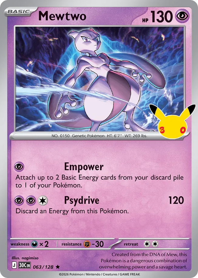 Mewtwo 63/128 – 30th Celebration