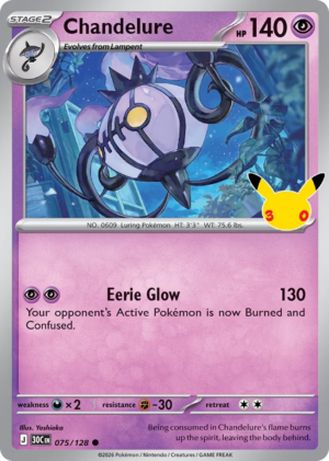 Chandelure 75/128 – 30th Celebration ( 30C 75 )