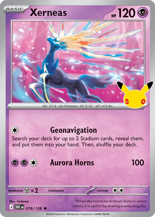 Xerneas 76/128 – 30th Celebration