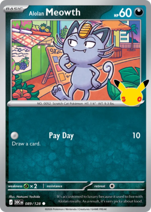 Alolan Meowth 89/128 – 30th Celebration ( 30C 89 )